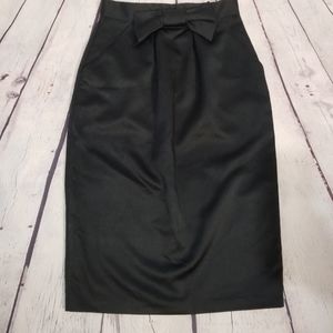 Ellen-D VINTAGE pencil skirt bow sz 29 30 black